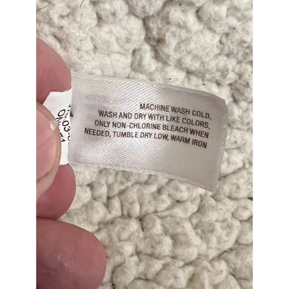 Old Navy Men's Sherpa Shacket Small Plaid Flannel Button-Up Long Sleeve Patch El - Picture 13 of 16